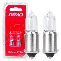 Halogénové žiarovky H6W 12V 6W BAX9S white 2ks blister