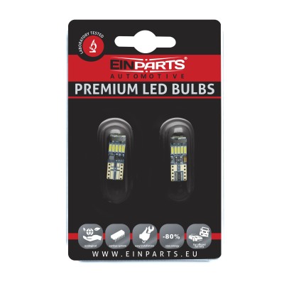 EPL27 W5W LED žiarovky (15 x SMD 4014) 6000K CANBUS