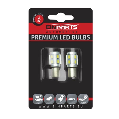 EPL112 P21W LED žiarovky (10 x SMD 5630 + 1 x CREE) 6000K CANBUS