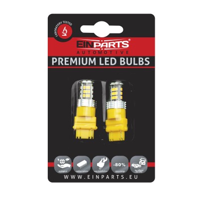 EPL172 P27W LED žiarovky (30 x SMD 3020) oranžová CANBUS