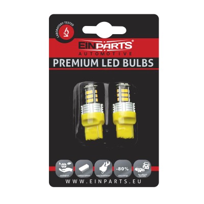EPL180 W21W LED žiarovky (30 x SMD 3020) oranžová CANBUS