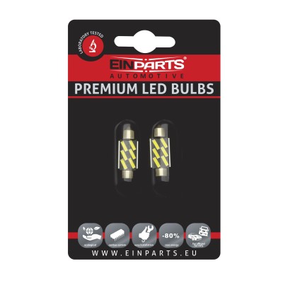 EPL215 C5W LED žiarovky (6 x SMD 7020) 36mm 6000K CANBUS