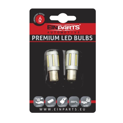 EPL250 P21W LED žiarovky (66 x SMD 2016) 6000K CANBUS