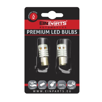 EPL268 PY21W LED žiarovky (6 x SMD 1860) oranžová CANBUS
