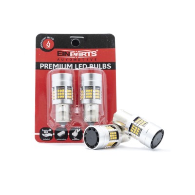 EPL288 P21W LED žiarovky (54 x SMD 2016) jantár CANBUS