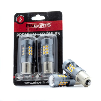 EPL291 PY21W LED žiarovky (24 x SMD 3030) oranžová CANBUS