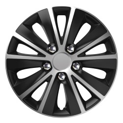 Puklica Rapide NC 15 "SILVER & BLACK (čierno- strieborná) s chromovými skrutkami