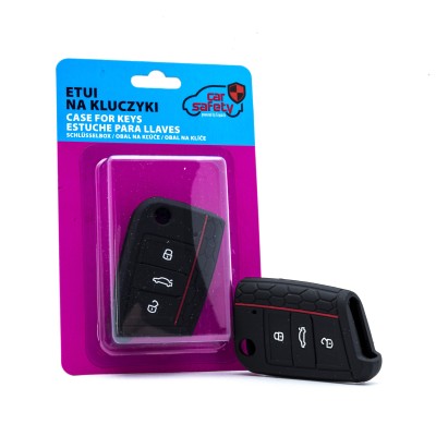 EPKC01 Silikónový obal na kľúč - čierna VOLKSWAGEN SKODA SEAT