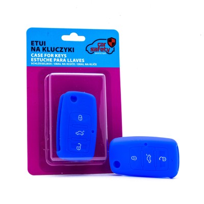 EPKC04 Silikónový obal na kľúč - modrá VOLKSWAGEN SKODA SEAT