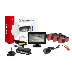 Parkovací asistent TFT01 4,3" s kamerou HD-301-IR 4-senzorové čierne vnútorné