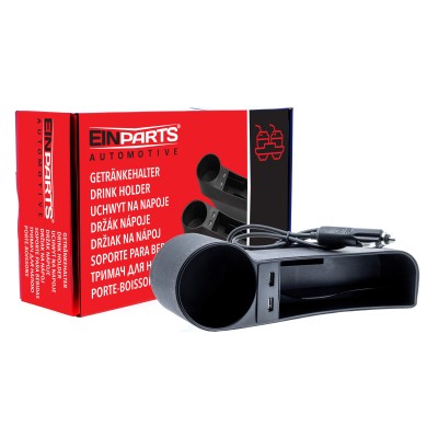 EPACC062 DRŽIAK NA NÁPOJE + 2 X USB STRANA SPOLUJAZDCA
