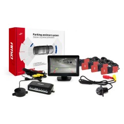 Parkovací asistent TFT01 4,3" s kamerou HD-305 LED 4-senzorové čierne vnútorné