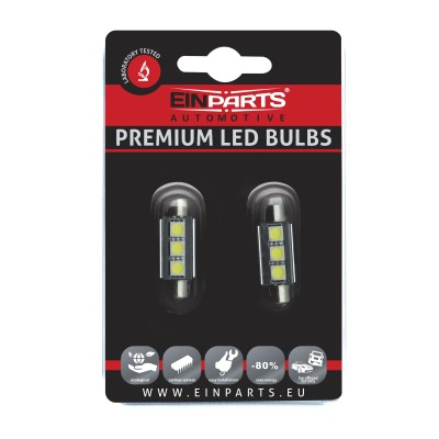 EPL04 C10W LED žiarovky 2W (4 x SMD 5050) 39mm 6000K CANBUS