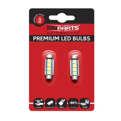 EPL05 C10W LED žiarovky 2W (4 x SMD 5050) 42mm 6000K CANBUS