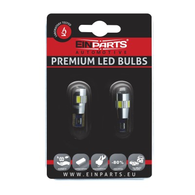 EPL07 W5W LED žiarovky 1W (6 x SMD 5630) 6000K