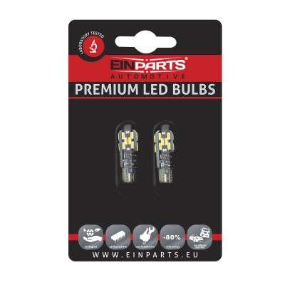 EPL52 W5W LED žiarovky (24 x SMD 4014) 3000K CANBUS