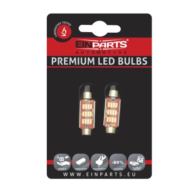 EPL51 C10W LED žiarovky (12 x SMD 4014) 42mm 6000K CANBUS