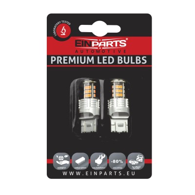 EPL184 W21/5W LED žiarovky (30 x SMD 3020) červená CANBUS 12/24V