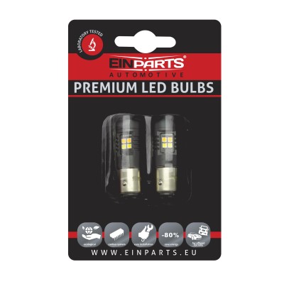 EPL189 LED žiarovky P21/5W 1157 (Biela/Oranžová)