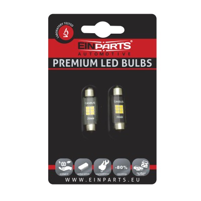 EPL197 C10W LED žiarovky (6 x SMD 2016) 42mm 6000K CANBUS