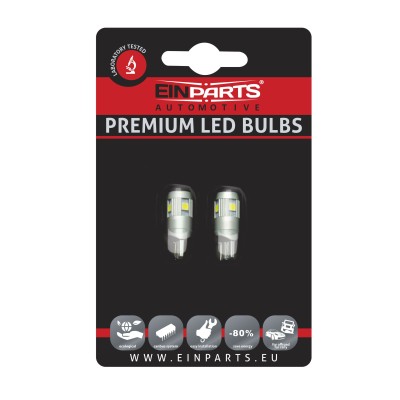 EPL199 W5W LED žiarovky (5 x PHILIPS SMD 3030) 6000K CANBUS