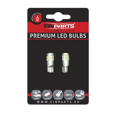 EPL201 W5W LED žiarovky (9 x PHILIPS SMD 3030) 6000K CANBUS