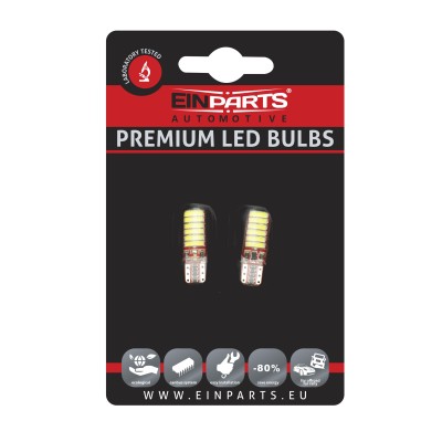 EPL222 W5W LED žiarovky (12 x SMD 7020) 6000K CANBUS