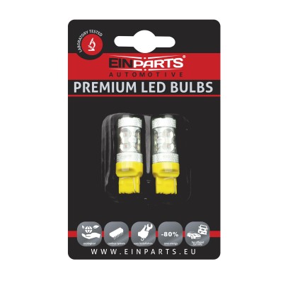 EPL229 W21W LED žiarovky 50W (10 x CREE) oranžová 12/24V