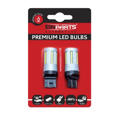 EPL256 W21/5W LED žiarovky (66 x SMD 2016) 6000K CANBUS