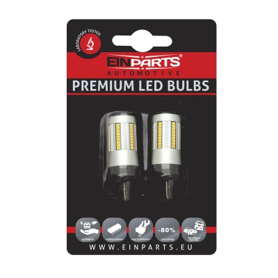 EPL260 W21W LED žiarovky (66 x SMD 2016) oranžová CANBUS