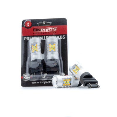 EPL301 P27/7W LED žiarovky (24 x SMD 3030) 6000K/oranžová CANBUS