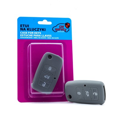 EPKC05 Silikónový obal na kľúč - sivá VOLKSWAGEN SKODA SEAT