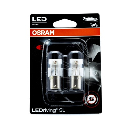 P21W LED žiarovky OSRAM LEDriving červená 12V