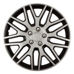 Puklica DAKAR NC 14" SLIVER&BLACK s chrómovými skrutkami