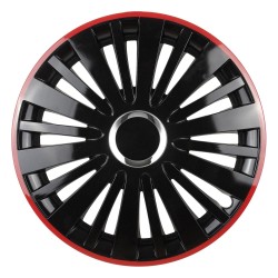 Puklica FALCON 16" čierna s červeným okrajom