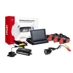 Parkovací asistent TFT02 4,3" s kamerou HD-301-IR 4-senzorové čierne vnútorné