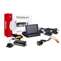Parkovací asistent TFT02 4,3" s kamerou HD-301-IR 4-senzorové čierne Truck